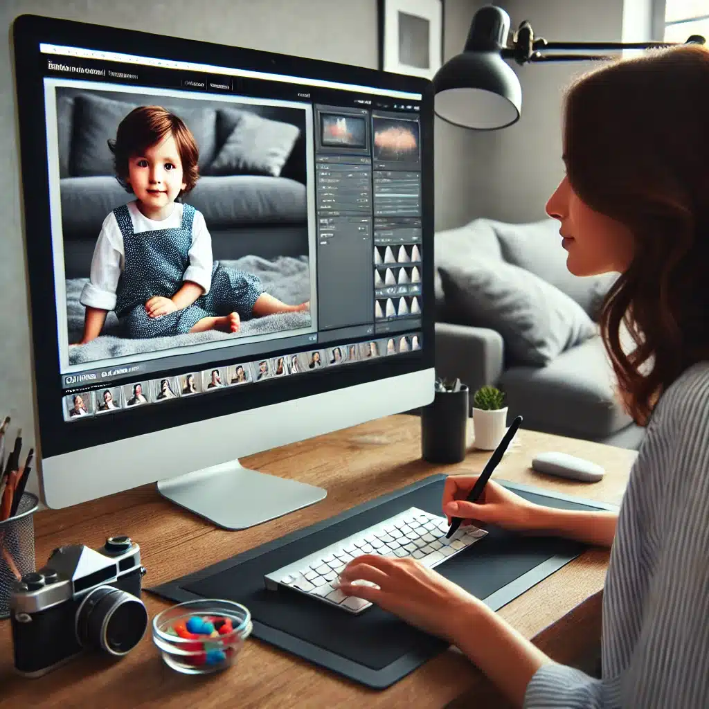 computer-editing-a-childs-photo-with-specialized-software