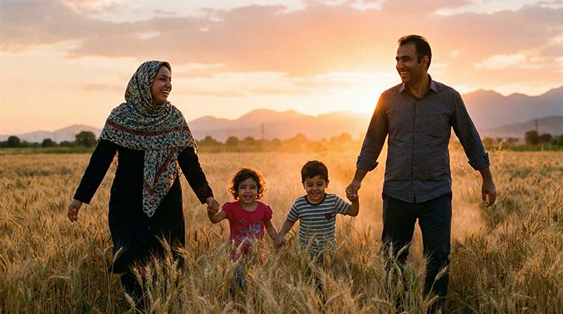 عکاسی خانوادگی فضای باز در کرج - ثبت لحظات شاد و بدون خستگی در طبیعت